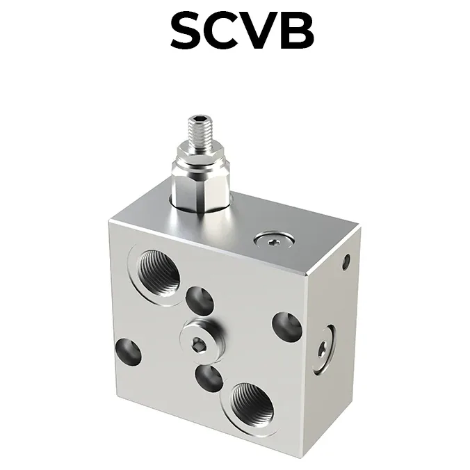 SCVB Single Counterbalance Valve for OMP-OMR Motors, Open Center