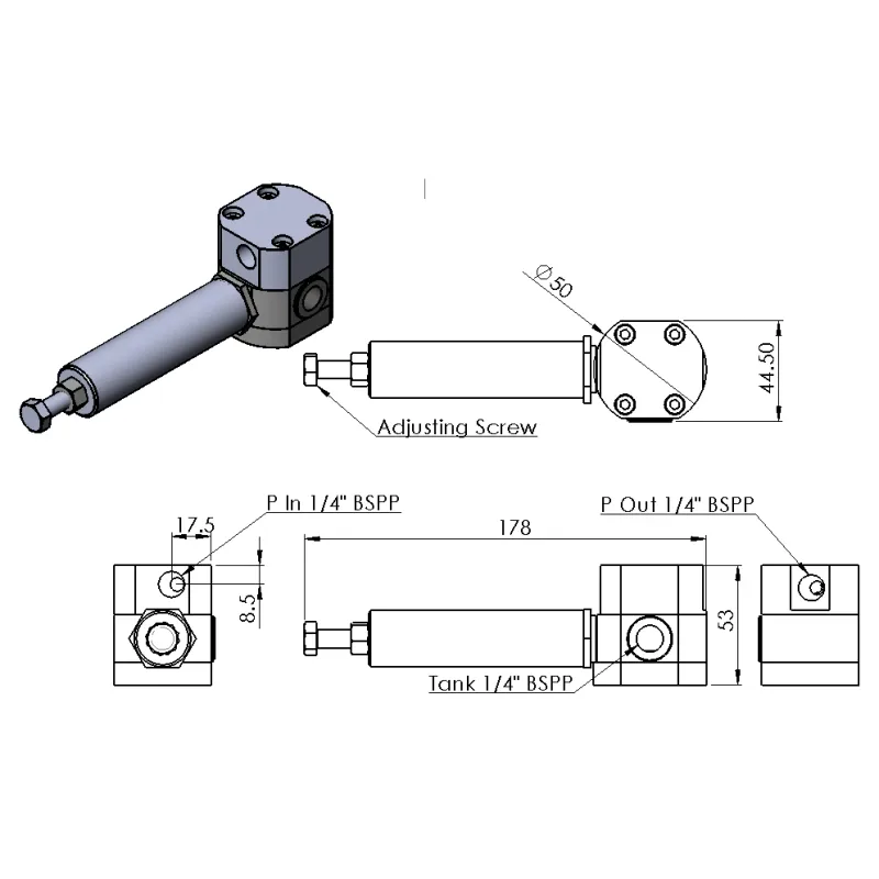 Pressure Reducing Valve (DN6, 30-160 bar)
