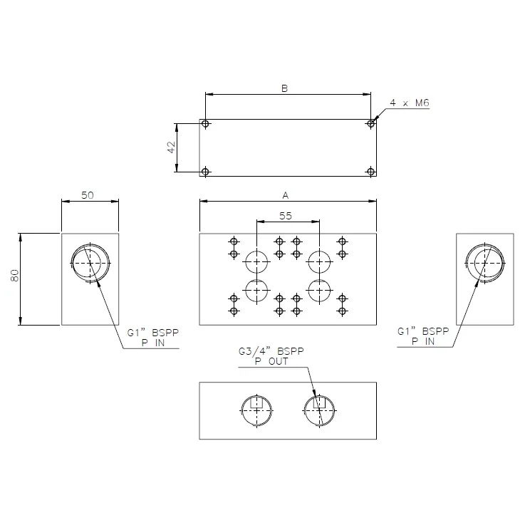 DN9 2/2 Valve Manifold (1-5 Stations)