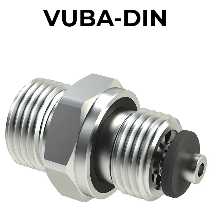 VUBA-DIN Hose Burst Valve (DIN Tube Fitting)