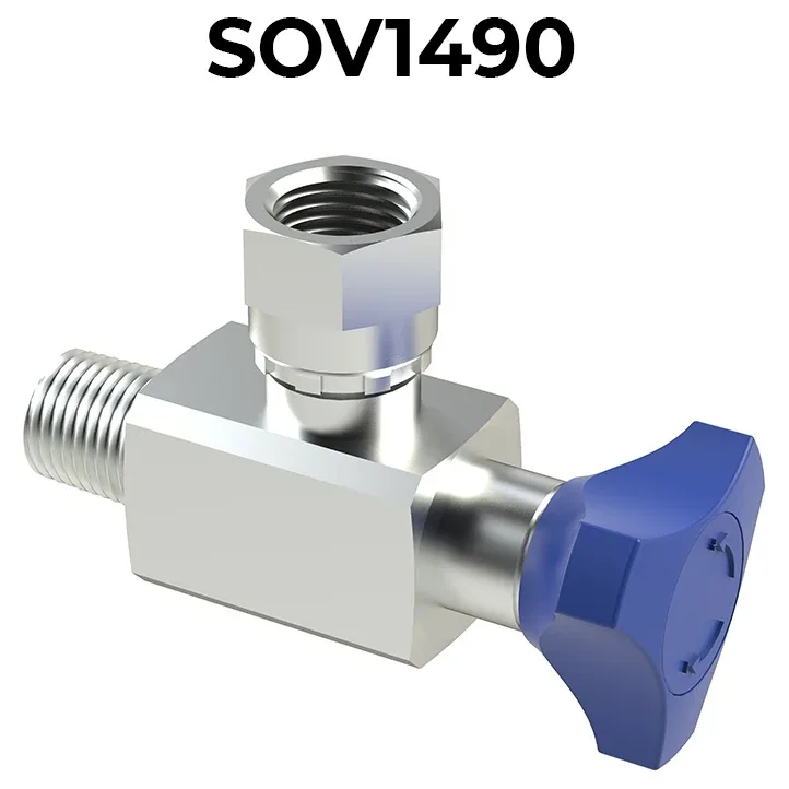 SOV1490 90-Degree Pressure Gauge Shut-Off Valves