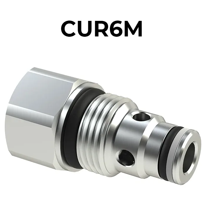CUR6M SAE8 Check Valve with Pressure Connection